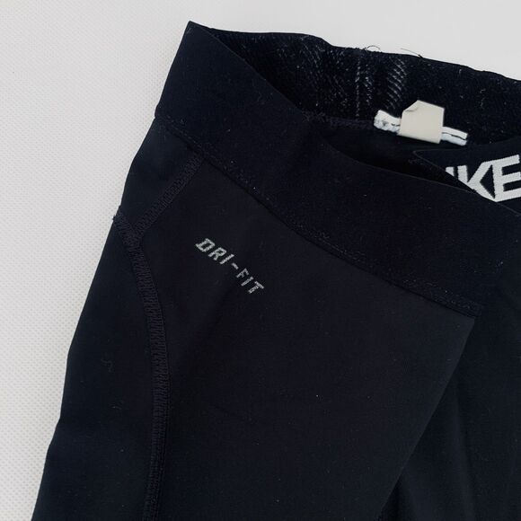 Nike Pro Leggings Women XS Black Training Capri Workout Compression Gym Athletic - Picture 5 of 10